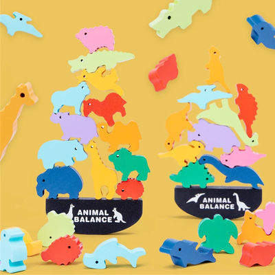Kinderen 3cm Dinosaurus Houten Bouwstenen Toy Animal Town Wooden Blocks