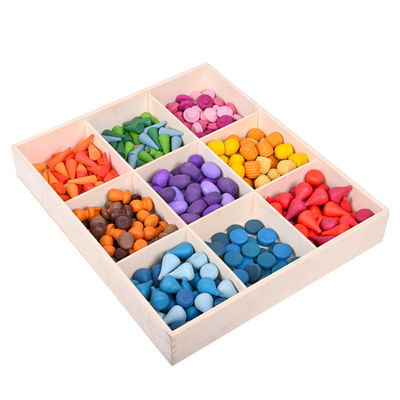 Montessori 2.5cm Natuurlijke Houten Bouwstenen voor Peuters
