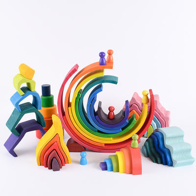 Montessori 2.5cm Natuurlijke Houten Bouwstenen voor Peuters