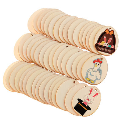 Chips Hanging 60mm Onvolledige Houten Ambachten Lege Houten Blokken