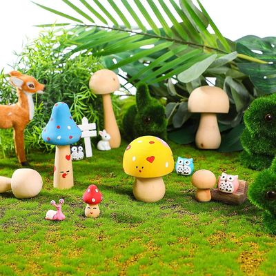Pin 3cm Natuurlijk Onvolledig Houten Paddestoelspeelgoed 2,55 in Kinderengraffiti