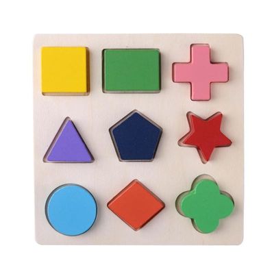 Sorterend de Houten Montessori-Geometrische Houten Blokken van het Babyspeelgoed 15cm Kleuterschool