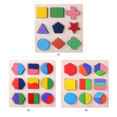 Sorterend de Houten Montessori-Geometrische Houten Blokken van het Babyspeelgoed 15cm Kleuterschool