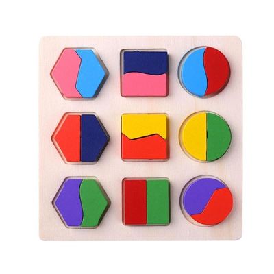 Sorterend de Houten Montessori-Geometrische Houten Blokken van het Babyspeelgoed 15cm Kleuterschool