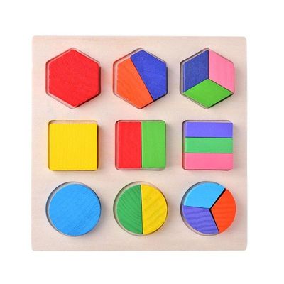 Sorterend de Houten Montessori-Geometrische Houten Blokken van het Babyspeelgoed 15cm Kleuterschool