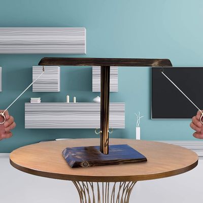 Met de hand gemaakte 8.5cm Houten Doll Huisspeelgoed Gekleurde Ringen die Haken werpen