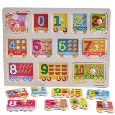 Unisex- 15cm Houten Dierlijk Puzzels Houten Onderwijsspeelgoed