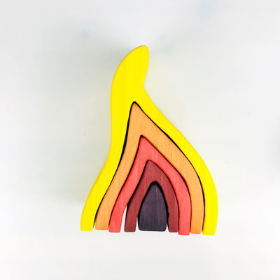 Pegdolls Houten Bouwstenen Toy Geometric Rainbow Building Blocks