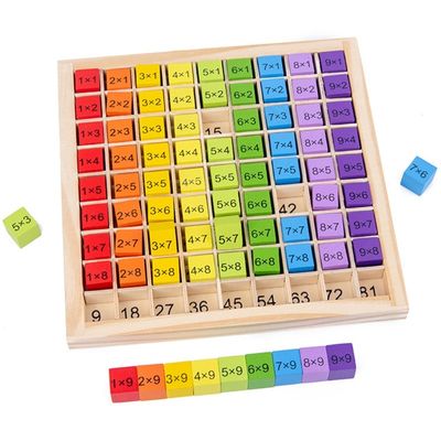 Montessori 0.59in 99 Aantal Houten Wiskunde Toy Table Abacus Counting Toy