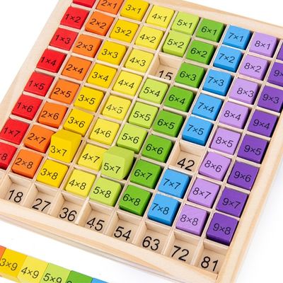 Montessori 0.59in 99 Aantal Houten Wiskunde Toy Table Abacus Counting Toy