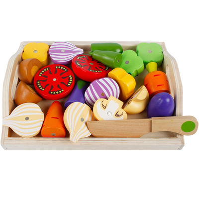 Montessori 9.5cm Houten Scherp Fruit Magnetisch Plantaardig Stuk speelgoed