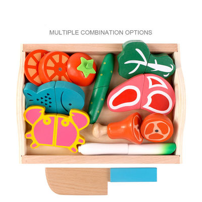 Montessori 9.5cm Houten Scherp Fruit Magnetisch Plantaardig Stuk speelgoed
