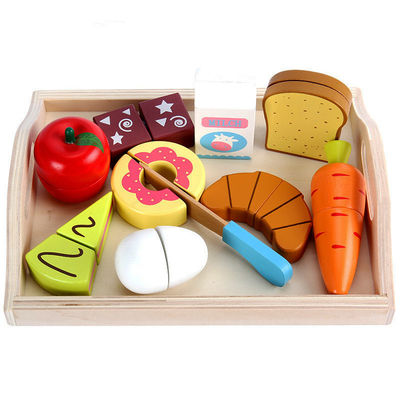 Montessori 9.5cm Houten Scherp Fruit Magnetisch Plantaardig Stuk speelgoed