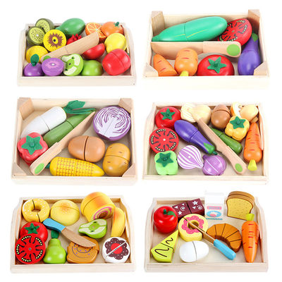 Montessori 9.5cm Houten Scherp Fruit Magnetisch Plantaardig Stuk speelgoed