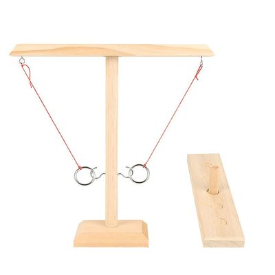 Haken 28cm Houten Houten Ambachten van Ring Toss Game Throwing Paintable
