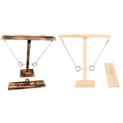 Haken 28cm Houten Houten Ambachten van Ring Toss Game Throwing Paintable
