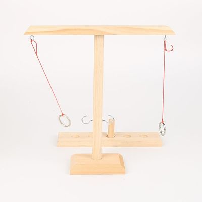 Haken 28cm Houten Houten Ambachten van Ring Toss Game Throwing Paintable