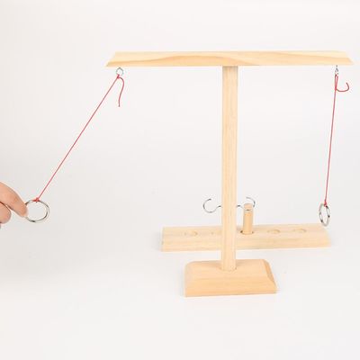 Haken 28cm Houten Houten Ambachten van Ring Toss Game Throwing Paintable