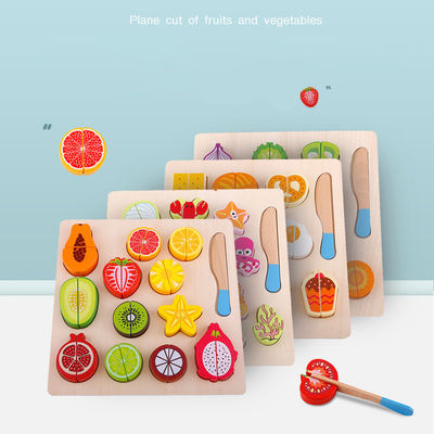 Onderwijs 9.25in het Houten Fruit en Veg-Knipsel van het Speelgoed Magnetische Fruit