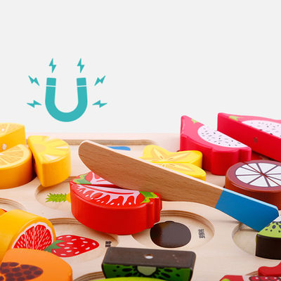 Onderwijs 9.25in het Houten Fruit en Veg-Knipsel van het Speelgoed Magnetische Fruit