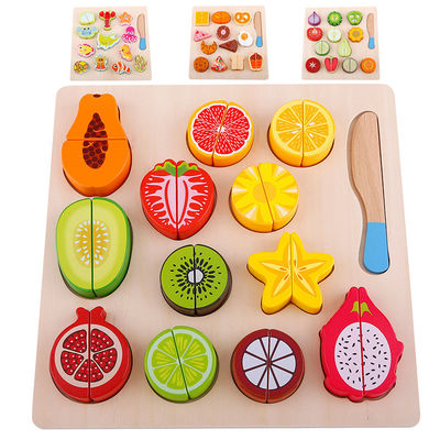 Onderwijs 9.25in het Houten Fruit en Veg-Knipsel van het Speelgoed Magnetische Fruit