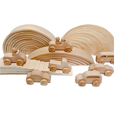 Regenboog 35.5cm Gekleurde Houten Bouwstenen Grote Baby