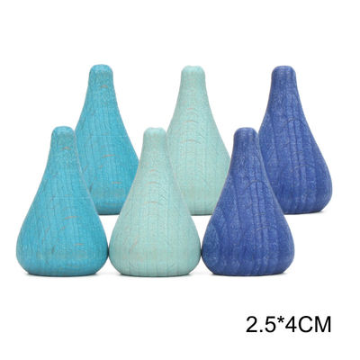 6pcs Speelgoed van Montessori van de regenboogstapelaar het Onderwijs Houten