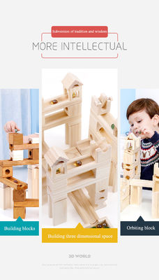 OEM Onderwijs Houten Marmeren het SpoorBouwstenen ISO9001 van Kinderen