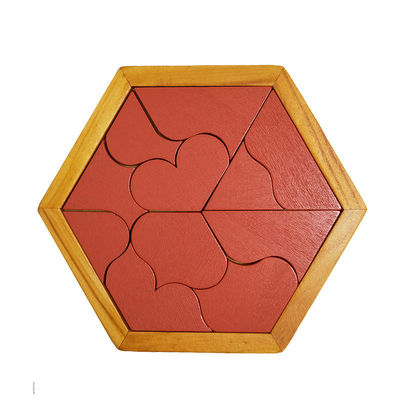 Puzzels van Montessori van kinderen de Hexagonale Houten
