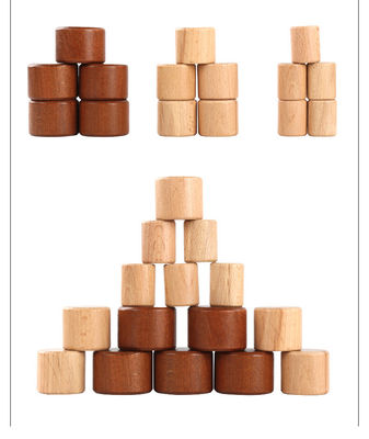 Bouwstenen van het de Maansaldo van Montessori van kinderen de Houten