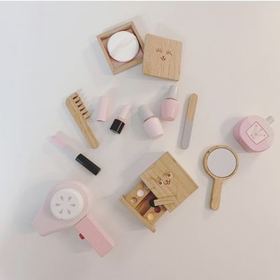 ISO9001 Draagbare Montessori Houten Kosmetisch Toy Set van kinderen