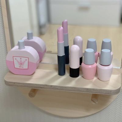 ISO9001 Draagbare Montessori Houten Kosmetisch Toy Set van kinderen