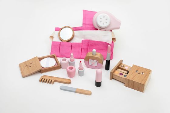 ISO9001 Draagbare Montessori Houten Kosmetisch Toy Set van kinderen