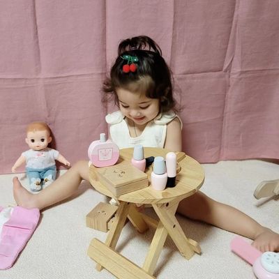 ISO9001 Draagbare Montessori Houten Kosmetisch Toy Set van kinderen