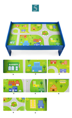 De Bouwer Wooden Board Game van Mini Wooden 88pcs City Road