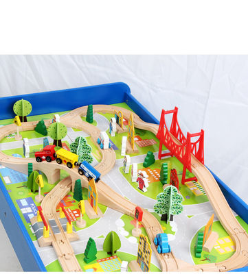 De Bouwer Wooden Board Game van Mini Wooden 88pcs City Road