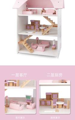 Kinderen de op basis van water van Deklaagmini wooden simulation house for