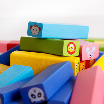 54pcs niet-toxische Houten Gestapelde Hoge Raadsspelen