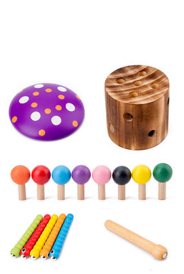 Houten Vangst het Wormspel voor de Coördinatie van het de Handoog van Kinderen Opleiding