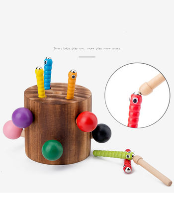 Houten Vangst het Wormspel voor de Coördinatie van het de Handoog van Kinderen Opleiding