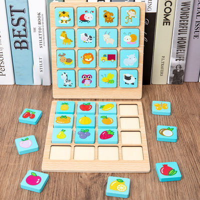 ODM Spel van de het Raadselraad van Montessori van Kinderen het Houten