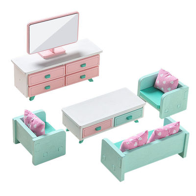 Mini Montessori Wooden Girls Bedroom-Speelgoed zonder Braam