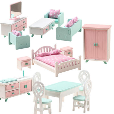 Mini Montessori Wooden Girls Bedroom-Speelgoed zonder Braam