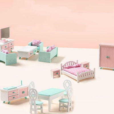 Mini Montessori Wooden Girls Bedroom-Speelgoed zonder Braam