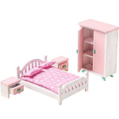 Mini Montessori Wooden Girls Bedroom-Speelgoed zonder Braam
