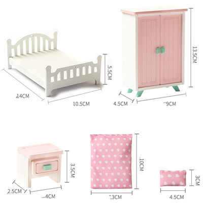 Mini Montessori Wooden Girls Bedroom-Speelgoed zonder Braam
