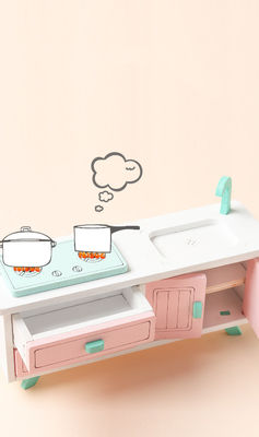 Mini Montessori Wooden Girls Bedroom-Speelgoed zonder Braam