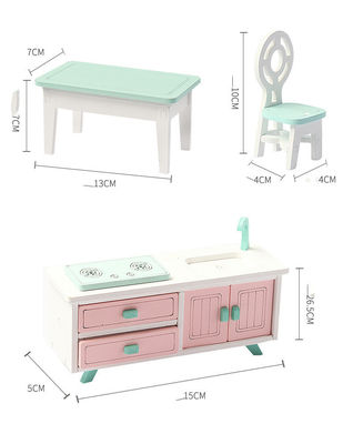 Mini Montessori Wooden Girls Bedroom-Speelgoed zonder Braam
