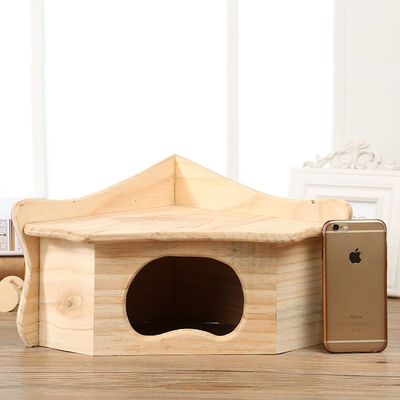 OEM beige Kleuren Houten Plattelandshuisje voor Hamster