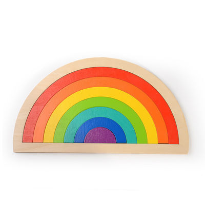 De vroege Blokken van het de Regenboograadsel van de Kinderjarenontwikkeling Houten